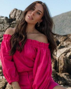 Off Shoulder Top and Short Set - Spring in Summer