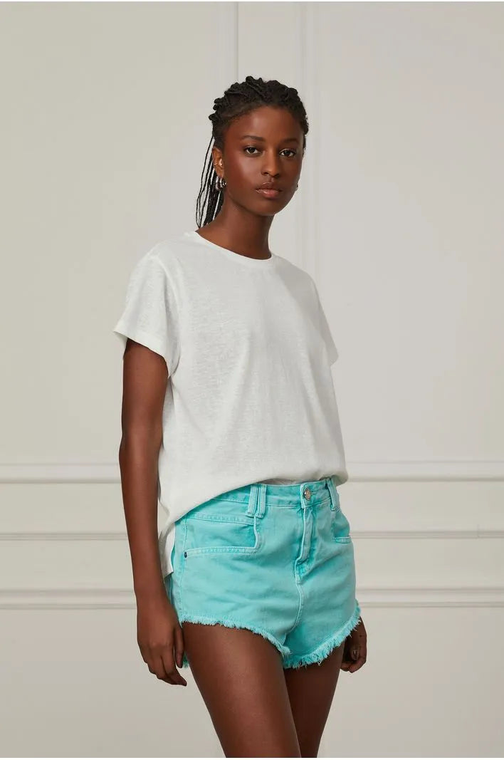 Green Jeans Short Twill Frayed