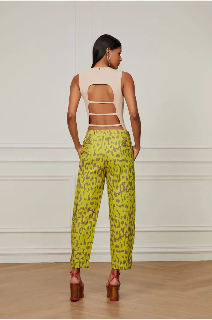 Printed Twill Pants