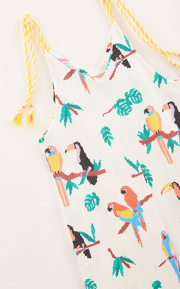 Girls Parrots Romper