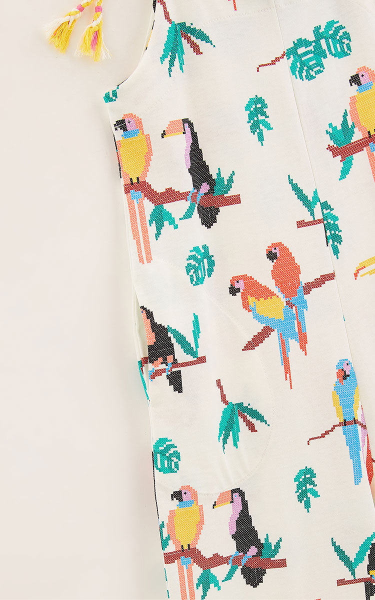 Girls Parrots Romper