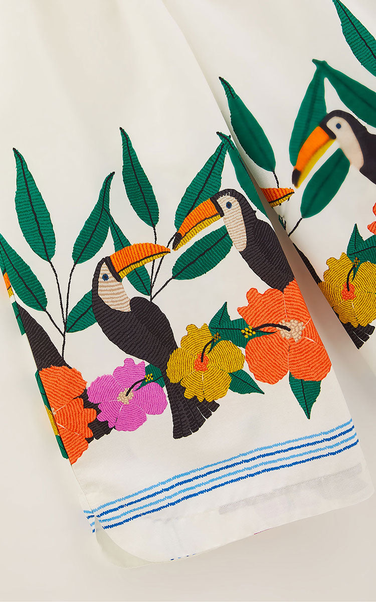 Parrot White Girls Pants