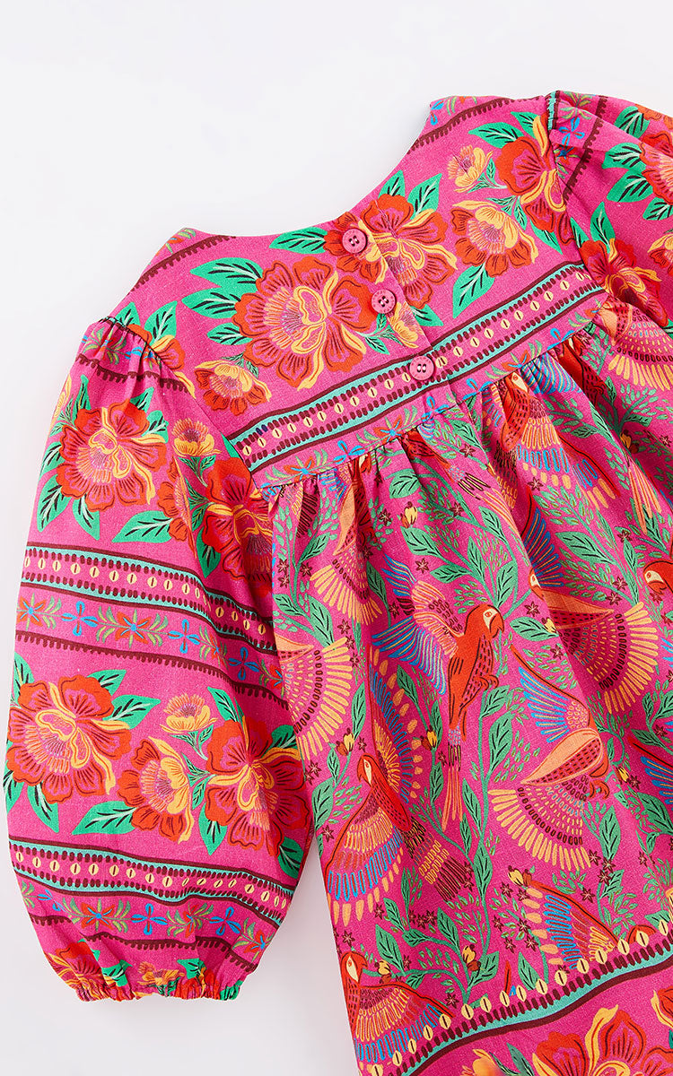 Pink Floral Breeze Dress