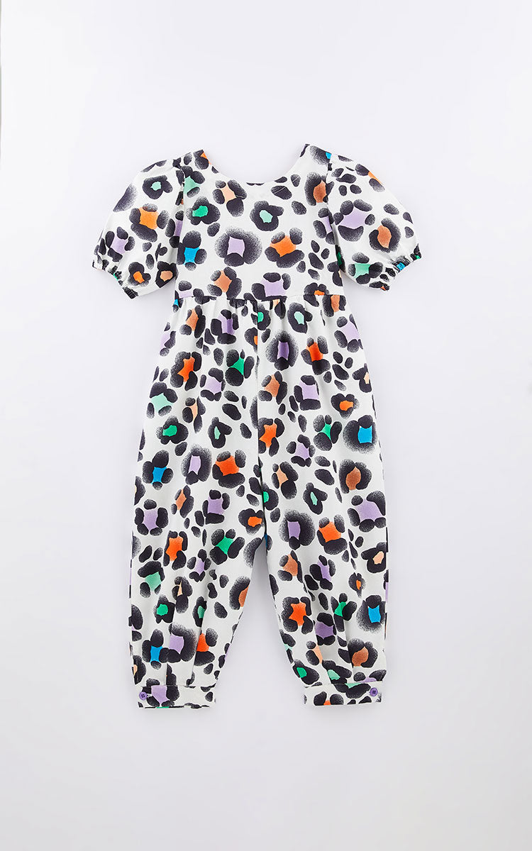 Leopard Print Girls Jumpsuit