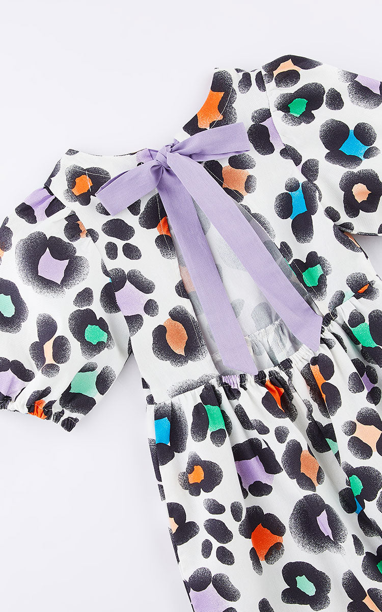 Leopard Print Girls Jumpsuit