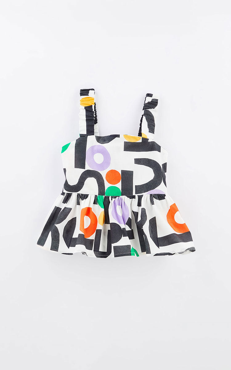 Colored Letters Girls Top