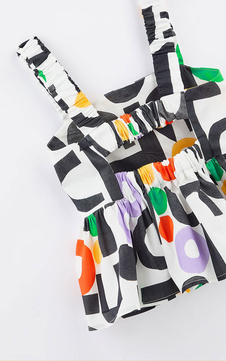 Colored Letters Girls Top