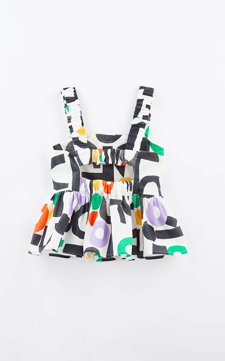 Colored Letters Girls Top