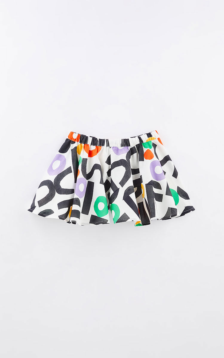 Colored Letters Gitls Short