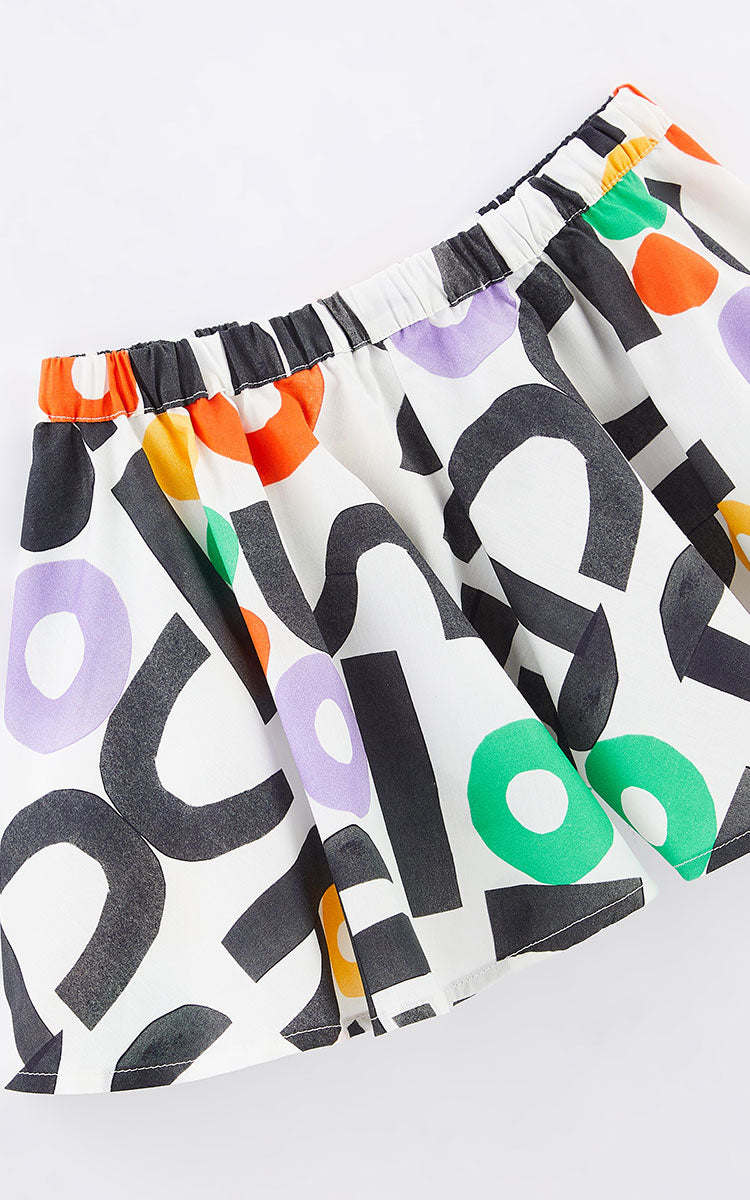 Colored Letters Gitls Short