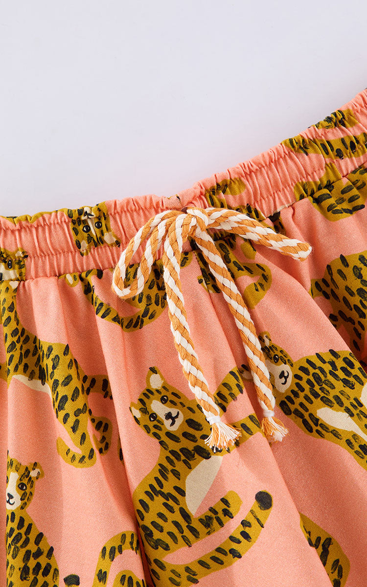 Wild Pink Top & Short Set for Girls - Fabula Farm