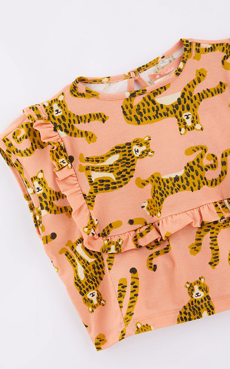 Wild Pink Top & Short Set for Girls - Fabula Farm