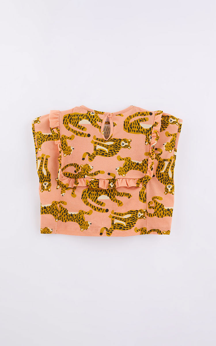Wild Pink Top & Short Set for Girls - Fabula Farm