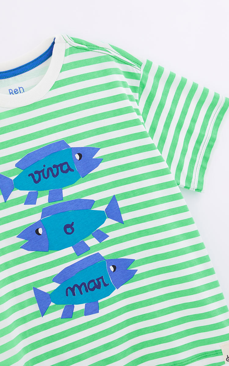 Viva O Mar T-Shirt for Boys - Bento Farm