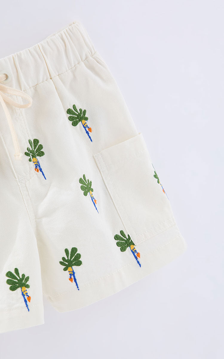 Banana Embroidered Short for Boys - Bento Farm