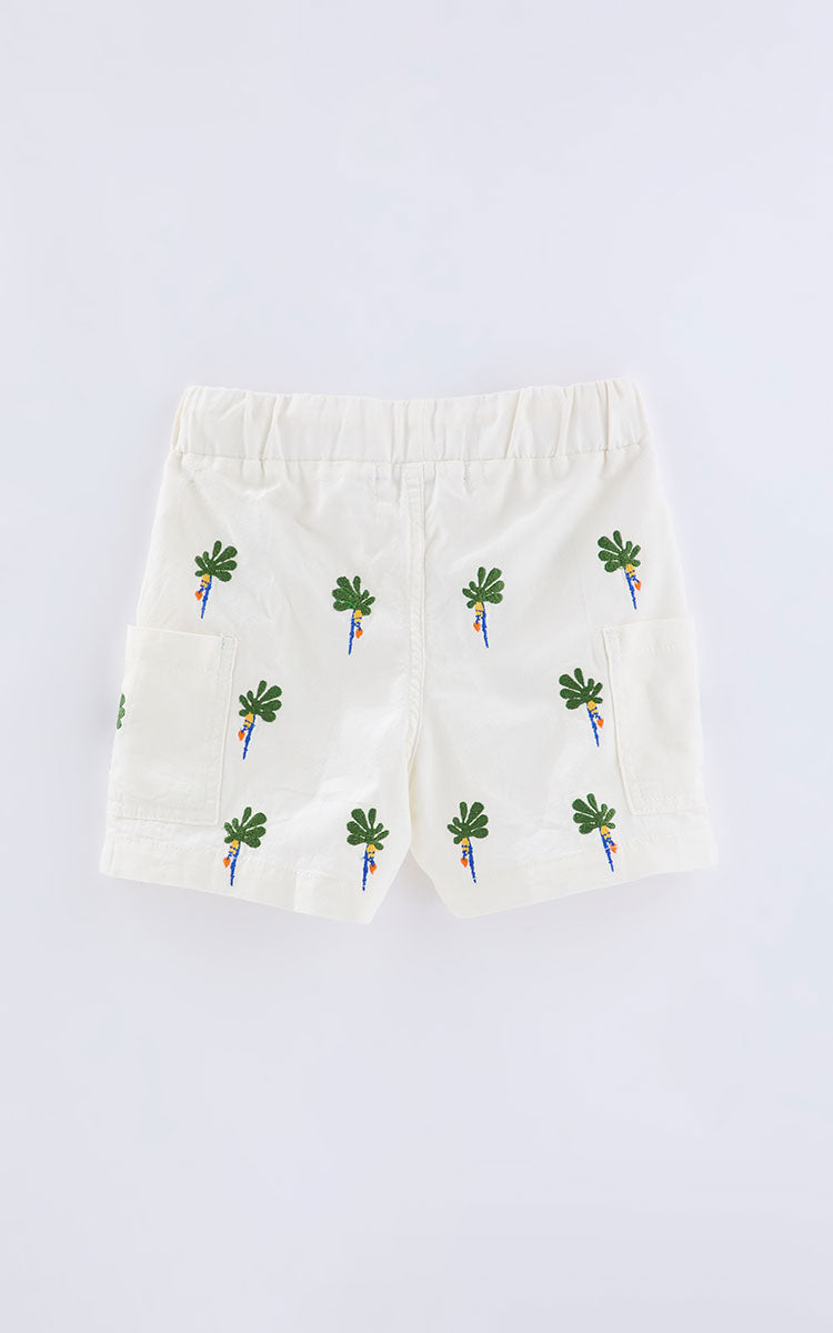 Banana Embroidered Short for Boys - Bento Farm