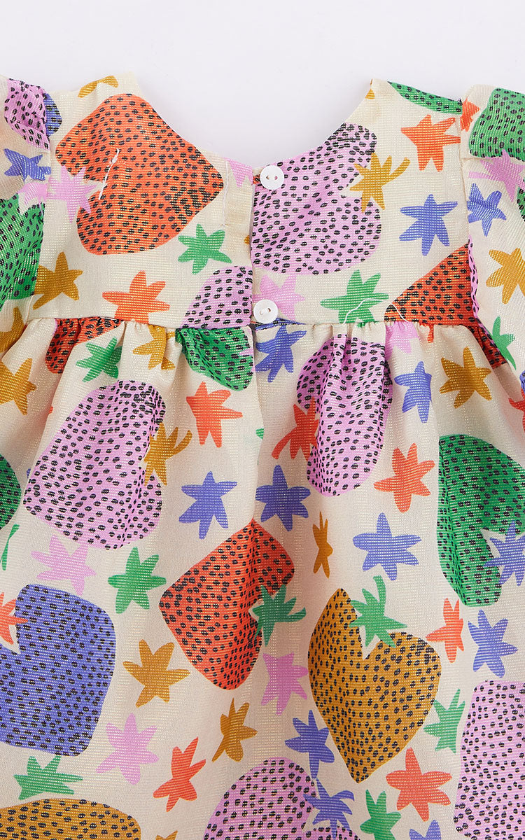 Holographic Strawberry Baby Dress