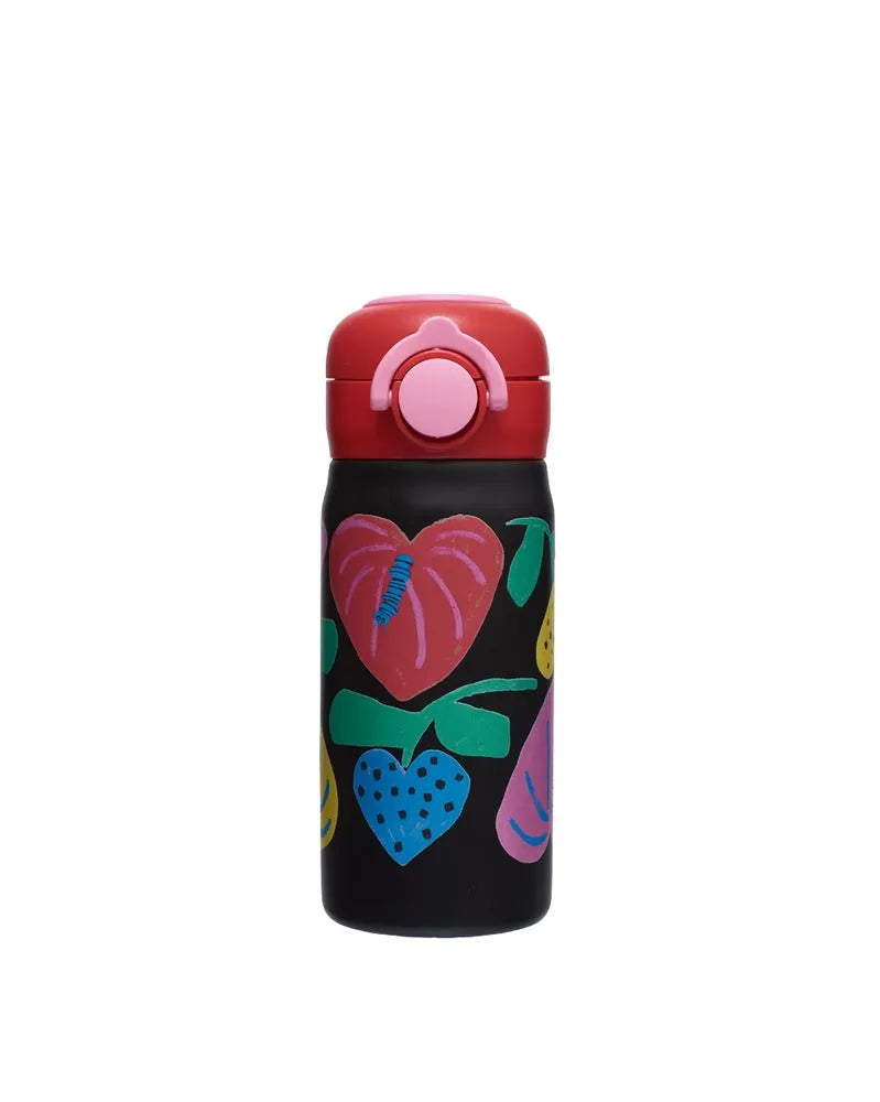 Amor De Flor Metal Water Bottle 330ml- Fabula Farm