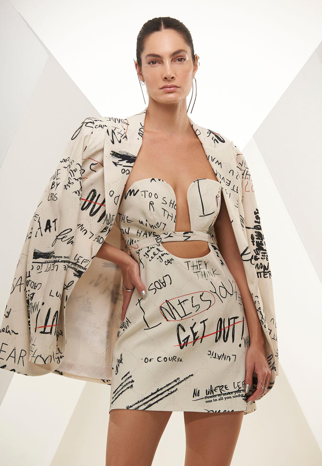 Luxury graffiti Blazer Unique Brazilian