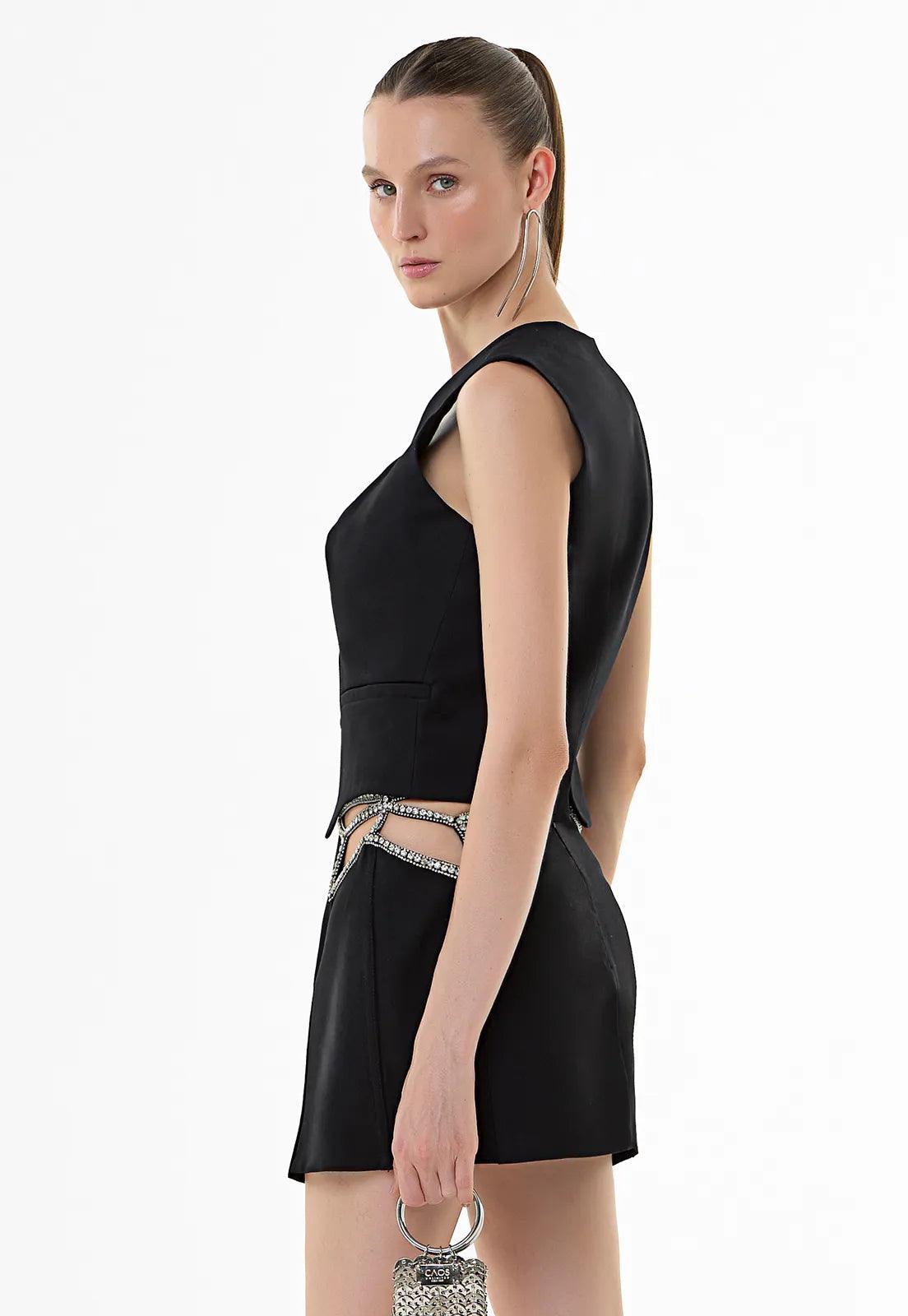 black mini skirt with cutouts embelished ada lovers and friends giuseppe area marni retrofete mini skirt with cutouts david koma