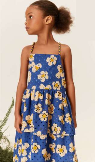 Embroidered Mini Flower Dress for Girls