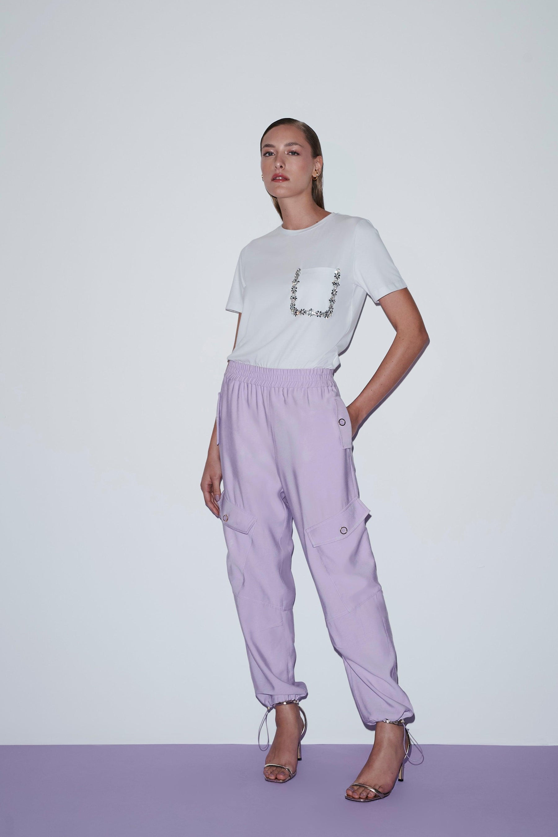 purple cargo pants
