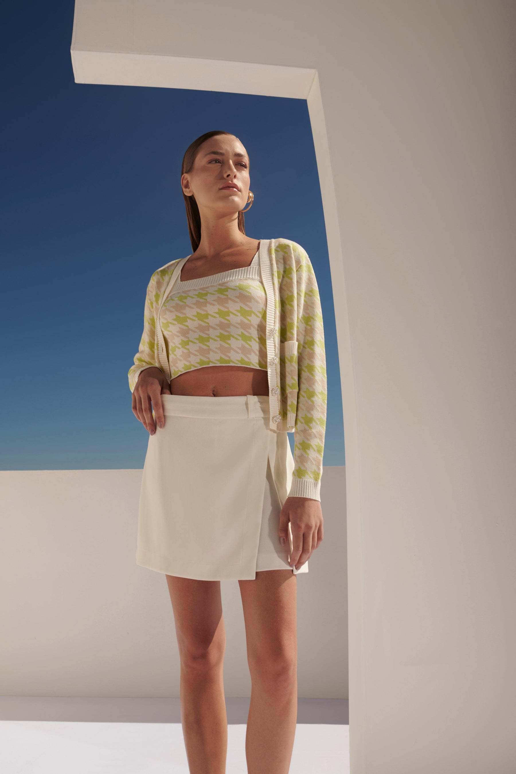 Twin Set Houndstooth Jacquard Set - Spring in Summer
