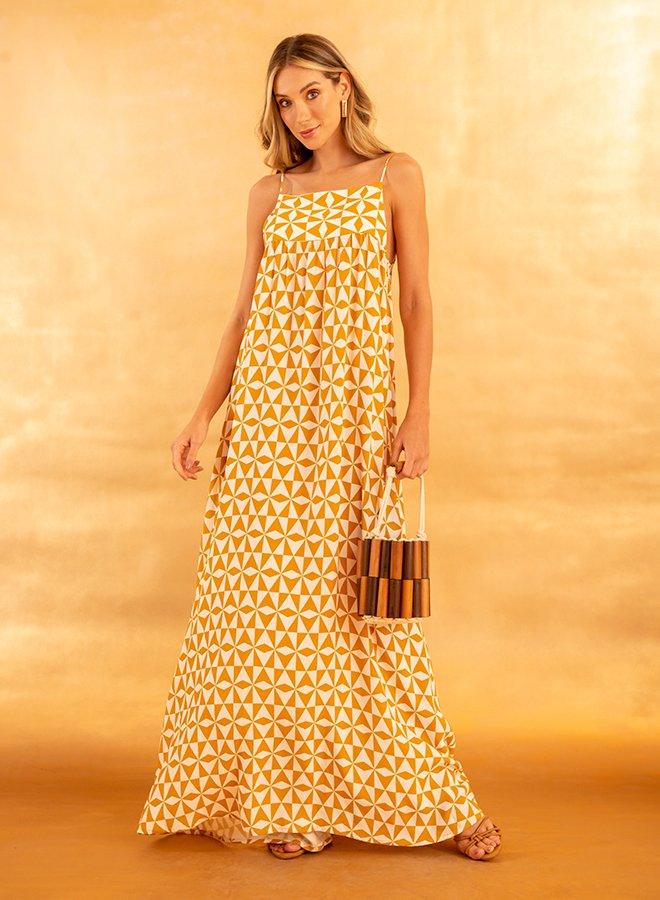 Athine Tiles Honey Dress - Spring in Summer