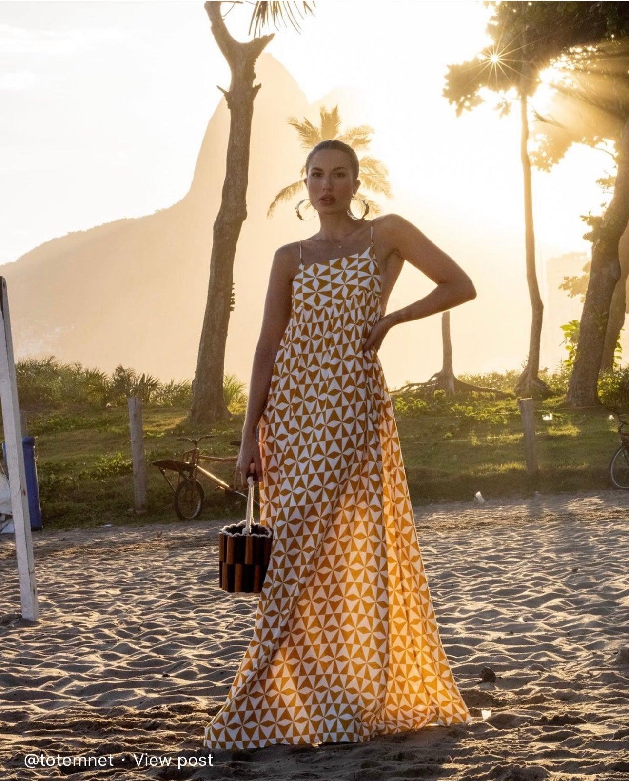 Athine Tiles Honey Dress - Spring in Summer