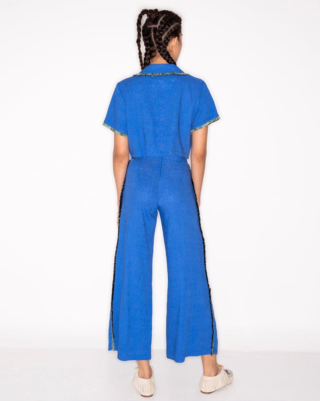 Cobalt Linen Pants - Spring in Summer
