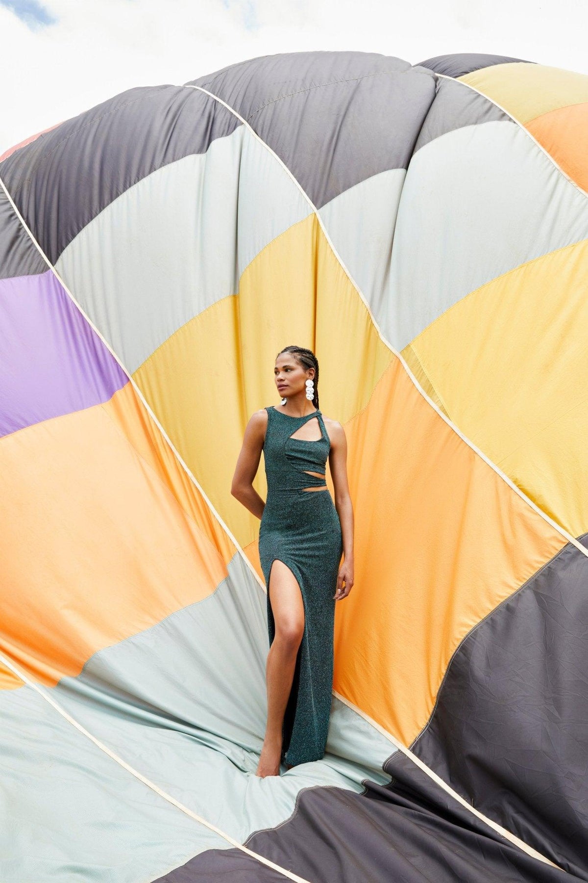 Dalia Green Cutout Dress - Spring in Summer