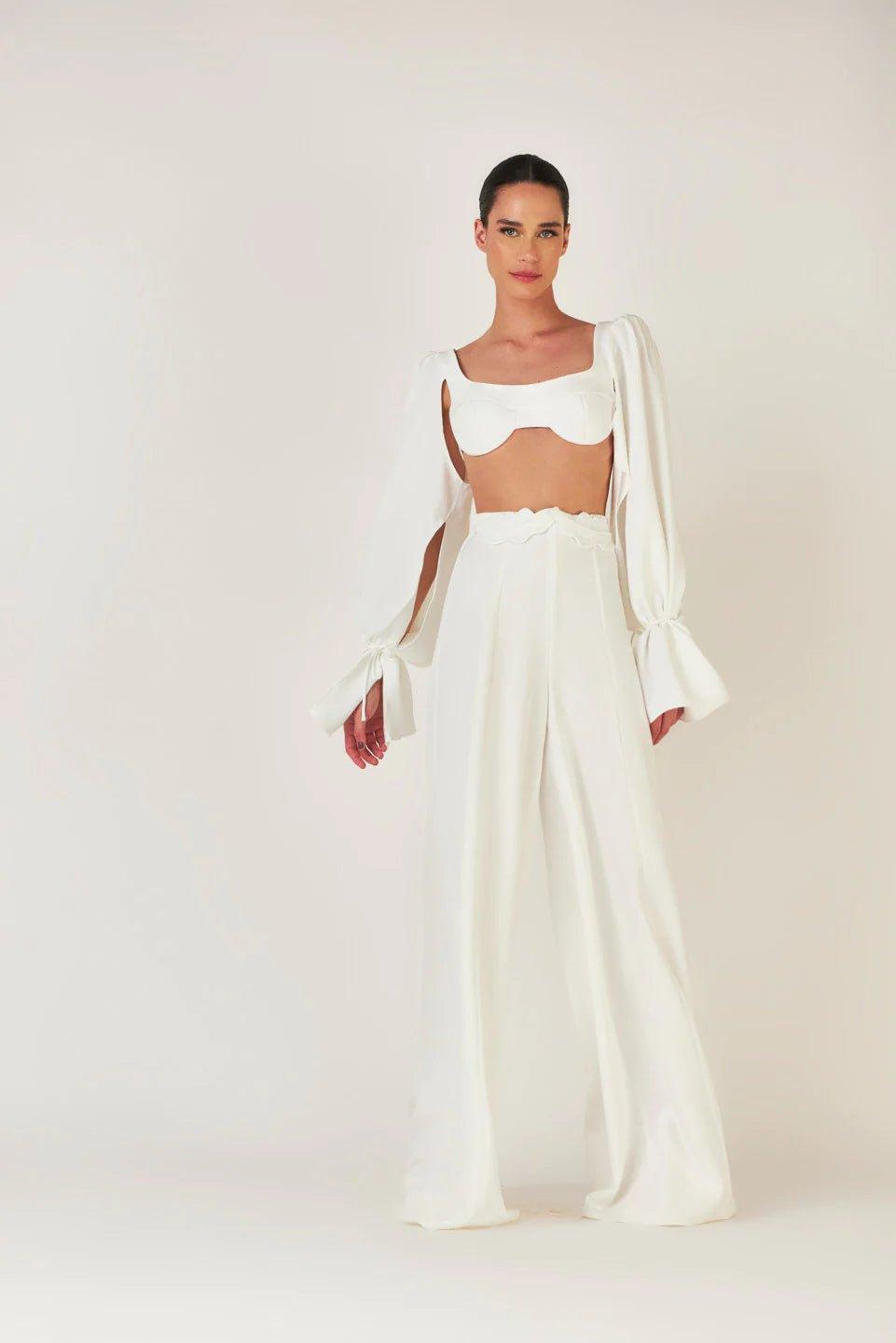 Delaunay Cropped Sleeve Top - Spring in Summer