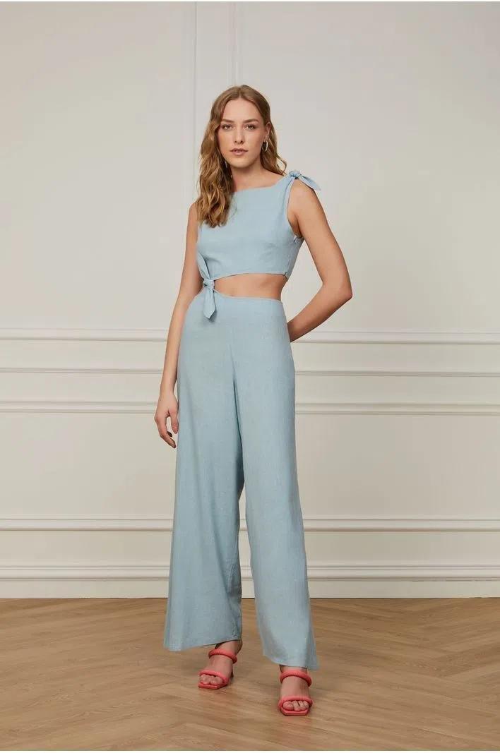 Like Linen Cut Out Jumpsuit - Spring in Summer