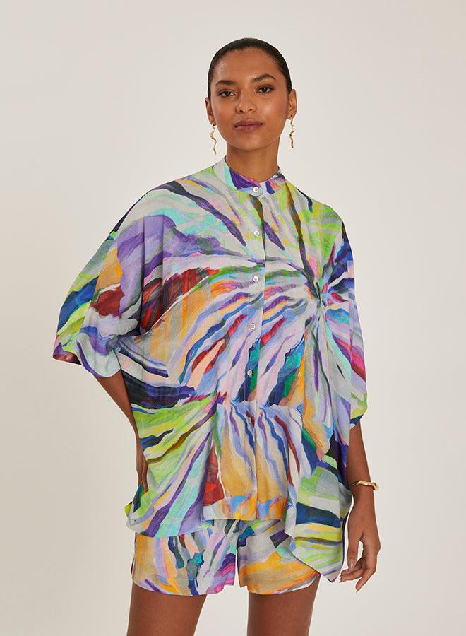 Mandarin Collar Shirt - Spring in Summer
