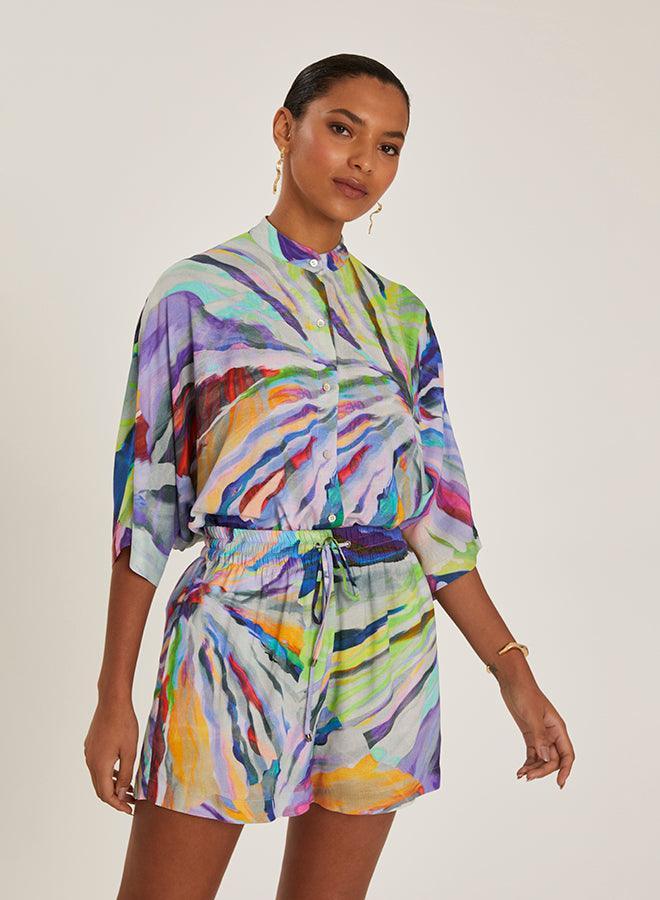 Mandarin Collar Shirt - Spring in Summer