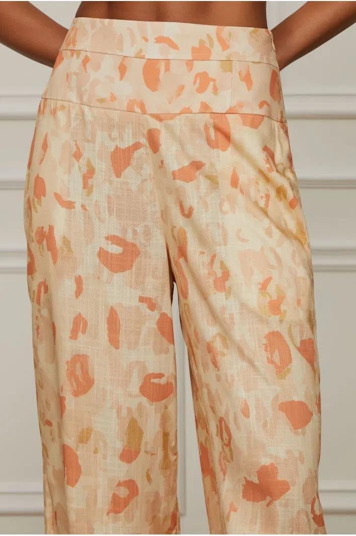 Viscose Pantalone Pants With Cotton Flap - Spring in Summer