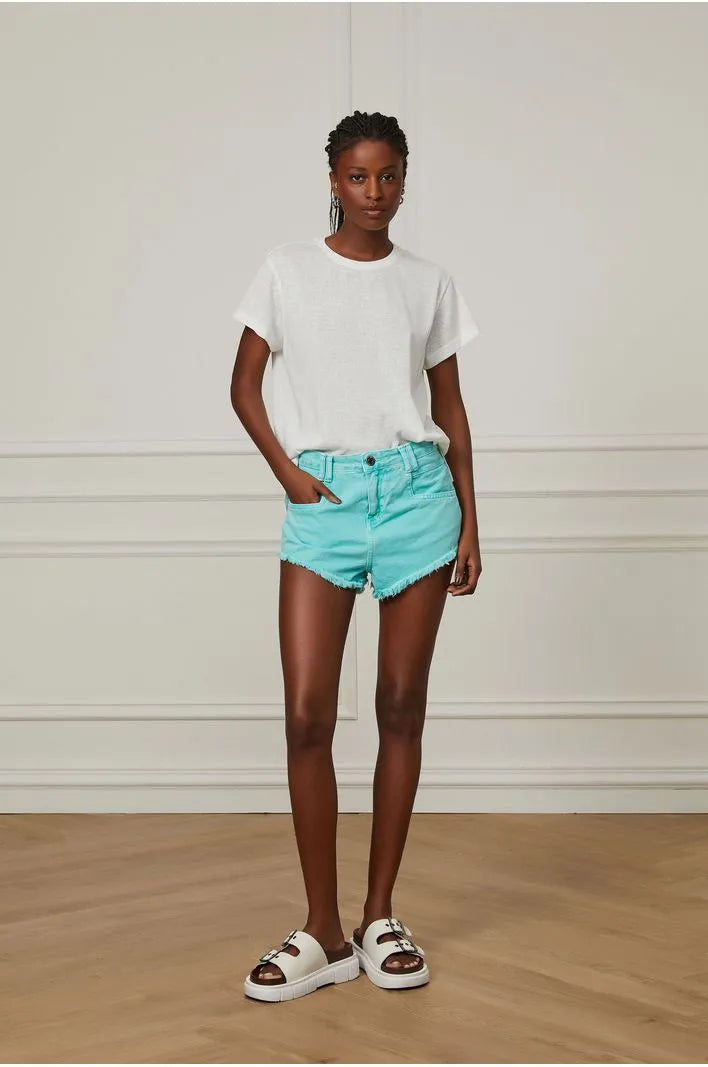 Green Jeans Short Twill Frayed