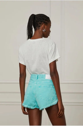Green Jeans Short Twill Frayed