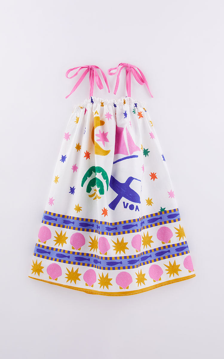 Mare Solar Dress for Girls - Fabula Farm