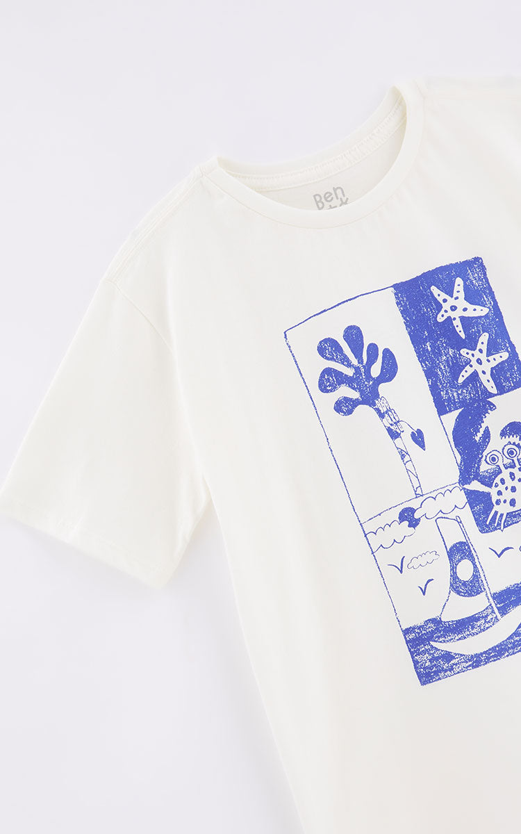 Mangrove Crab Silk T-Shirt for Boys - Bento Farm