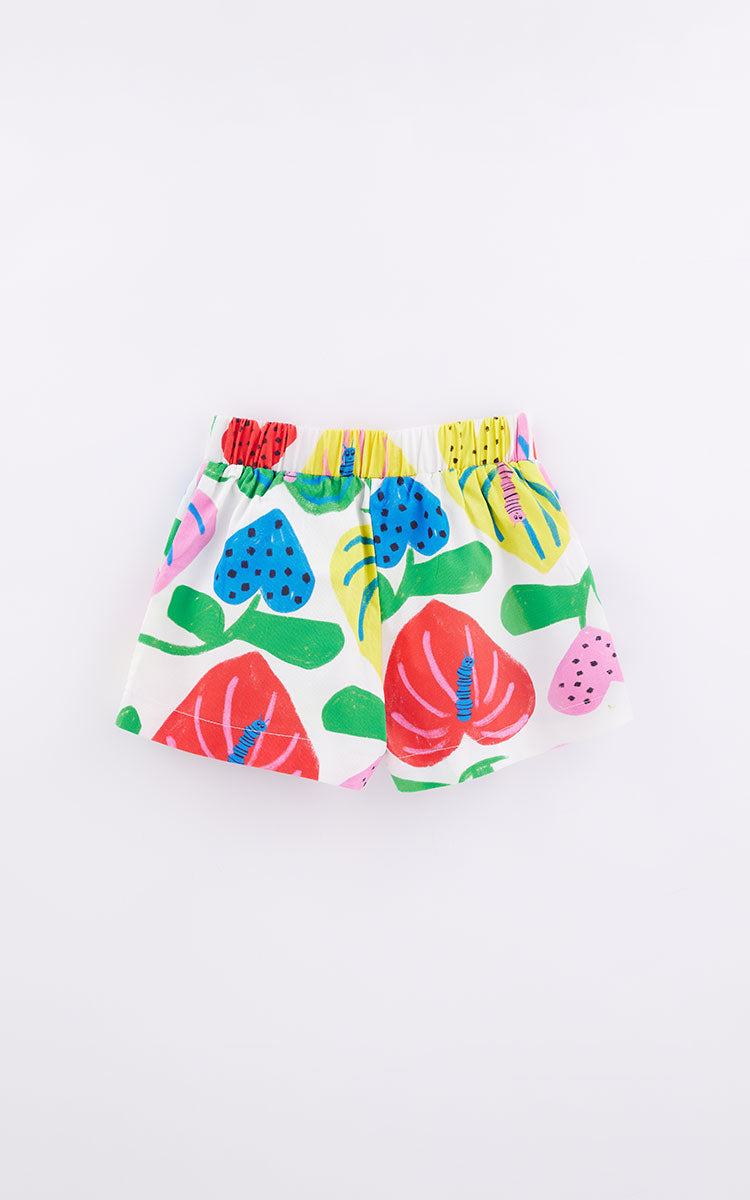 Amor De Flor Shorts for Girls - Fabula Farm