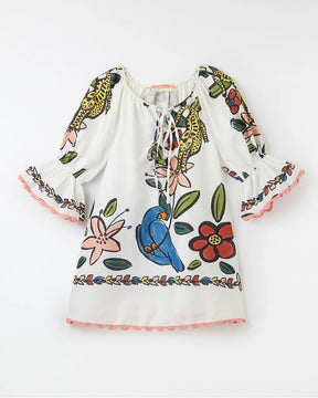 Flower Bouquet Scarf Dress