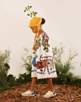 Flower Bouquet Scarf Dress