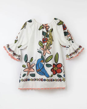 Flower Bouquet Scarf Dress