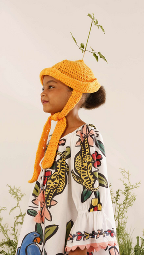 Flower Bouquet Scarf Dress