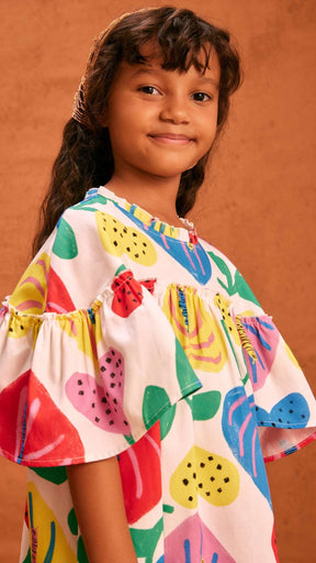 Amor De Flor Dress for Girls - Fabula Farm