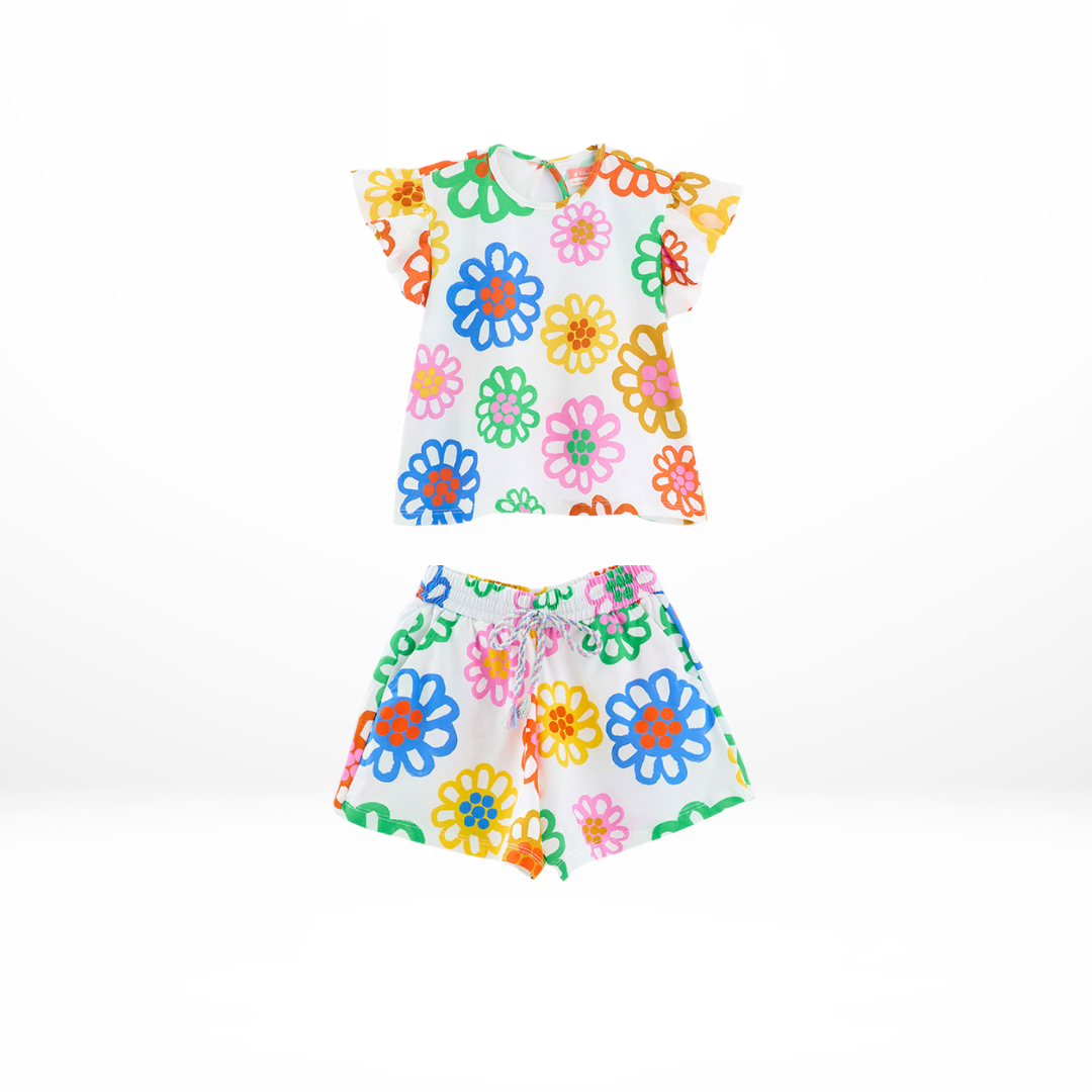 Flor Top & Short Set for Girls - Fabula Farm