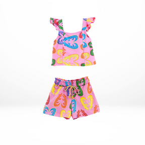 Croc Top & Short Set fro Girls - Fabula Farm