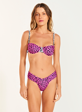 Le Half Cup Pink Leopard Bikini Set