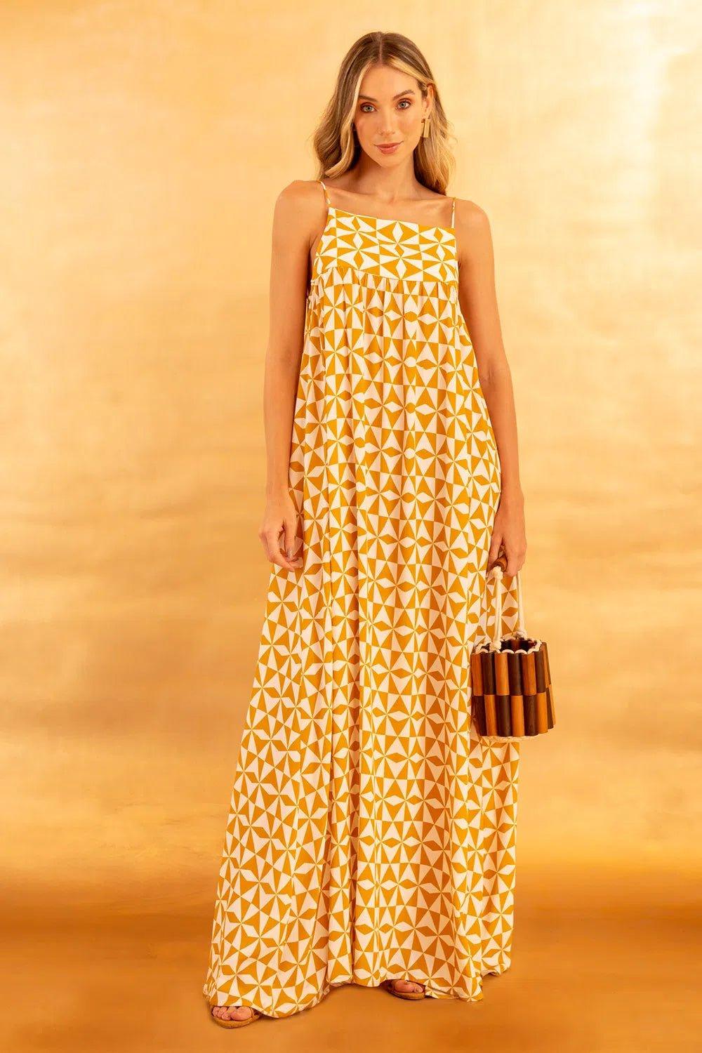 Athine Tiles Honey Dress - Spring in Summer